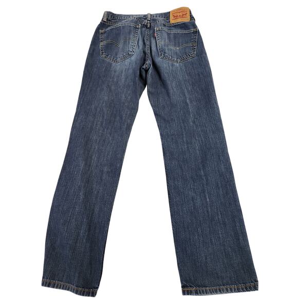 Levi’s 514 Men Jeans Size 30x30(28) Straight Fit Dark Wash Denim Great Condition - Picture 3 of 9